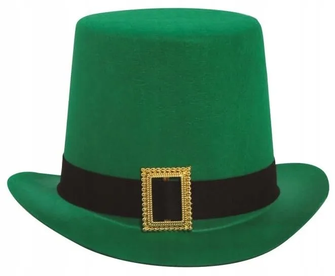 Guirca Cappello a Cilindro Verde Saint Patrick Leprechaun