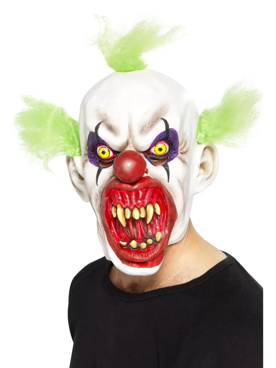 Smiffys Sinister Clown maschera clown horror lattice bianca