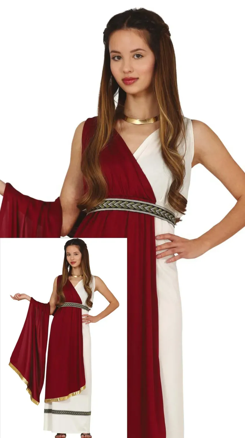 Guirca Romana Ragazza Teenager costume rosso 14-16 anni