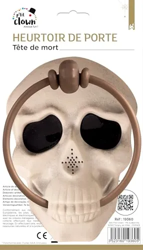 P'tit Clown 19360 Campanello Teschio Halloween Sonoro Luminoso