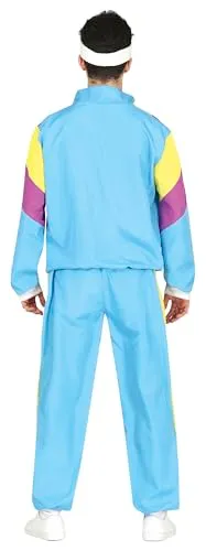 Fiestas Guirca Ginnasta Anni 80 costume bambina blu rosa