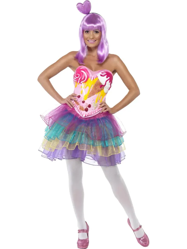 Smiffys Candy Queen costume carnevale rosa con tutu