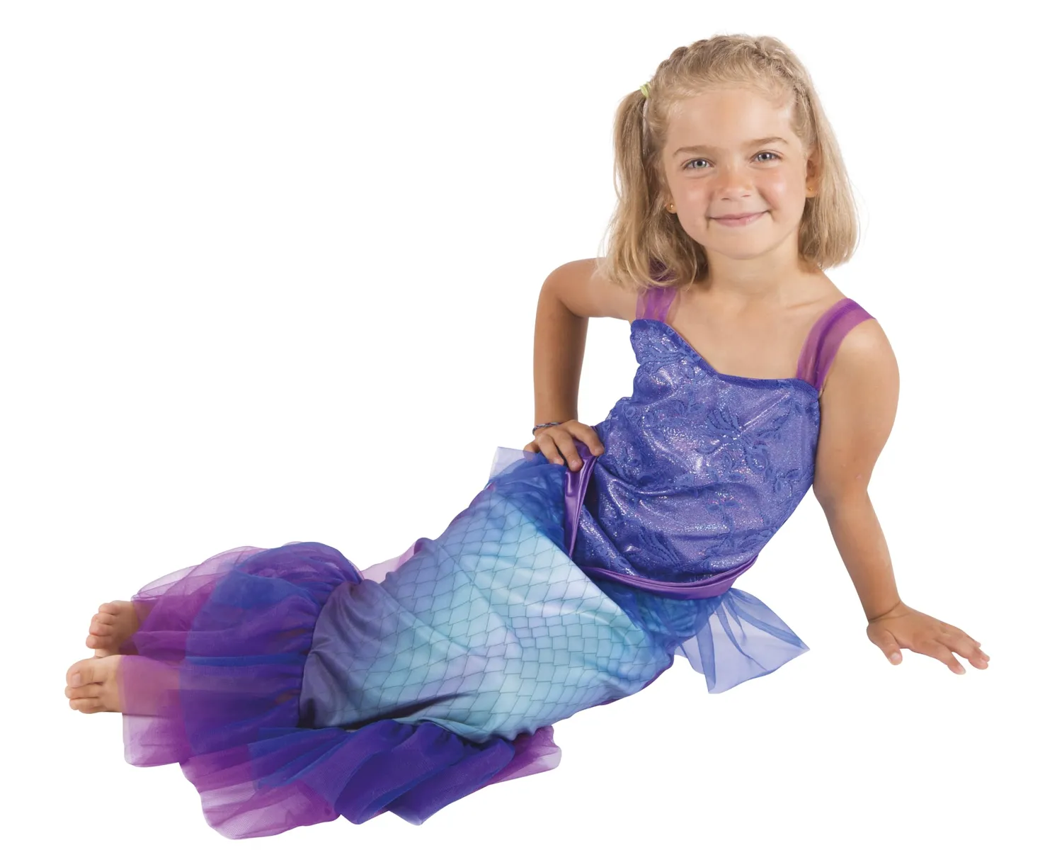 P'tit Clown Sirena costume bambina vestito lungo 10-12 anni