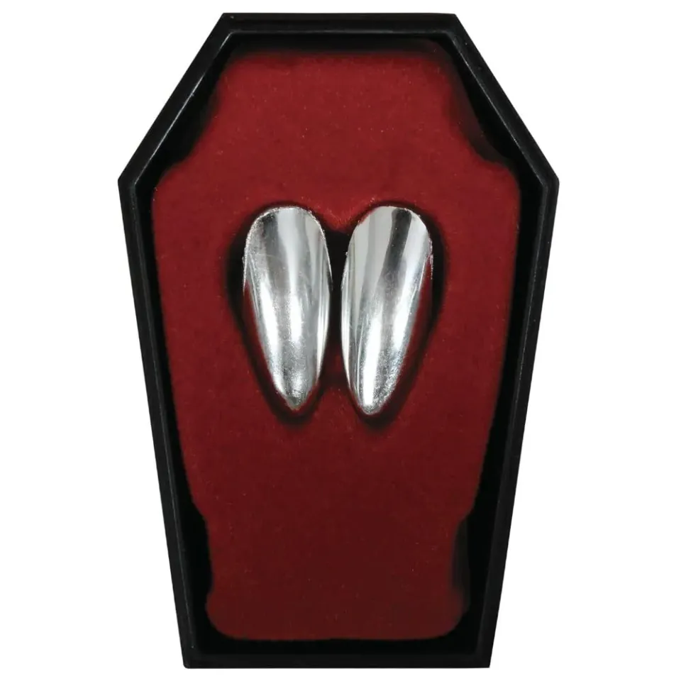 Fiestas Guirca Denti Vampiro Argento denti finti adulto Halloween