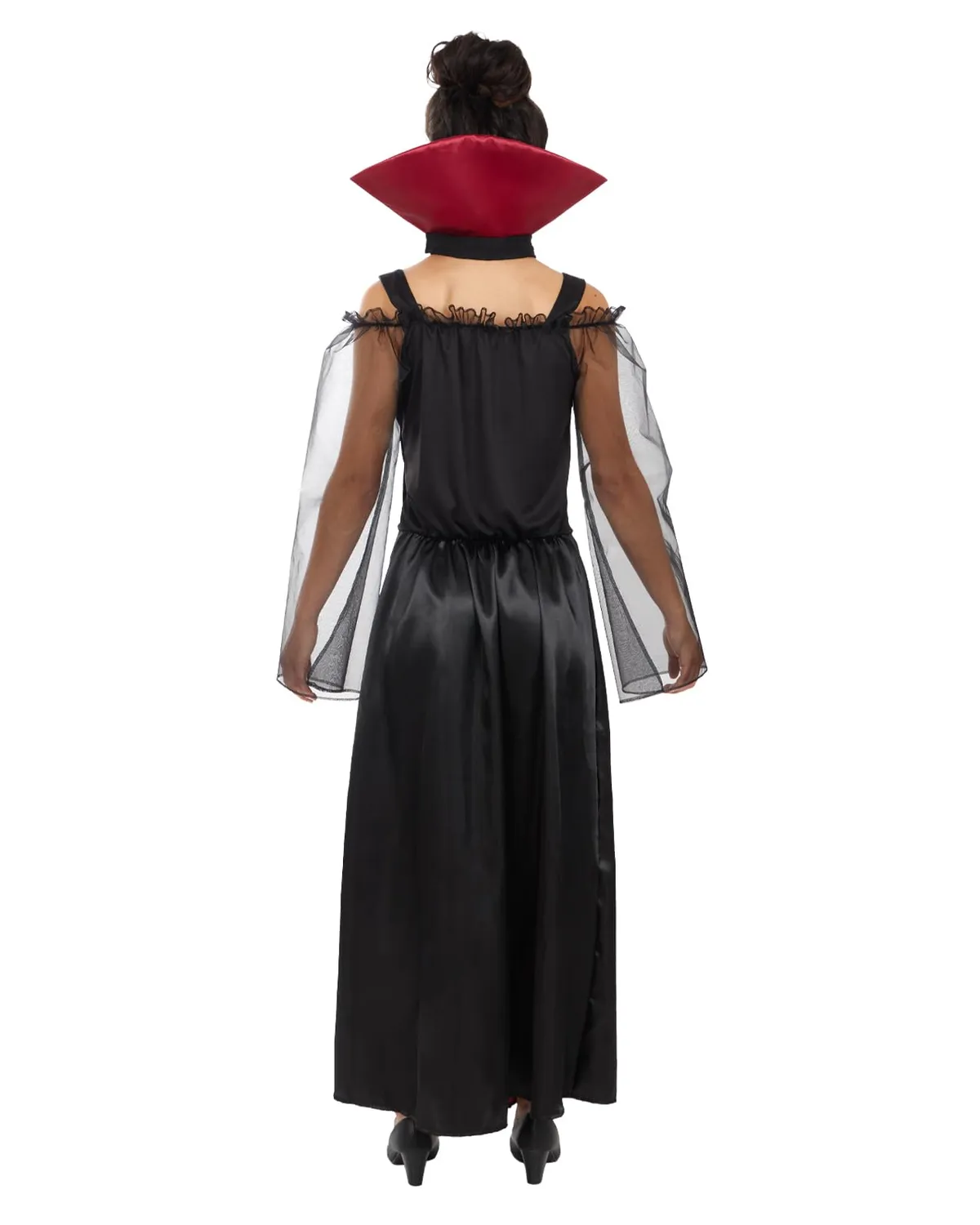 Funidelia Costume Vampira Donna Nero Gotico con Colletto
