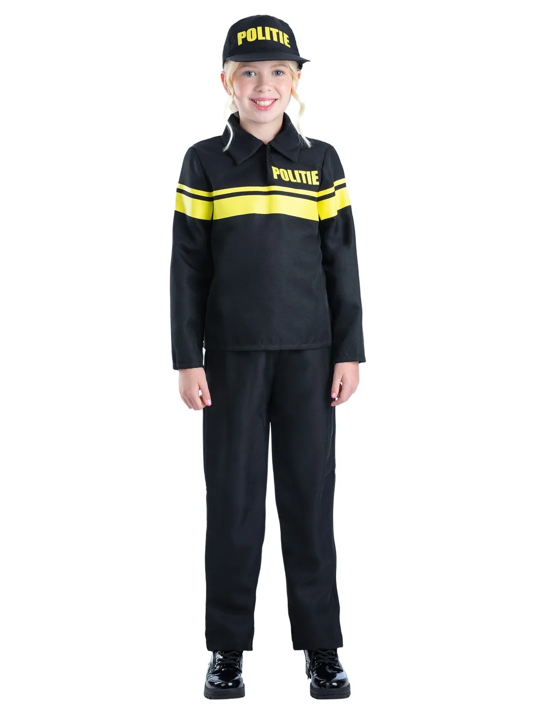 Smiffys Netherlands Politie costume poliziotto nero 10-12 anni