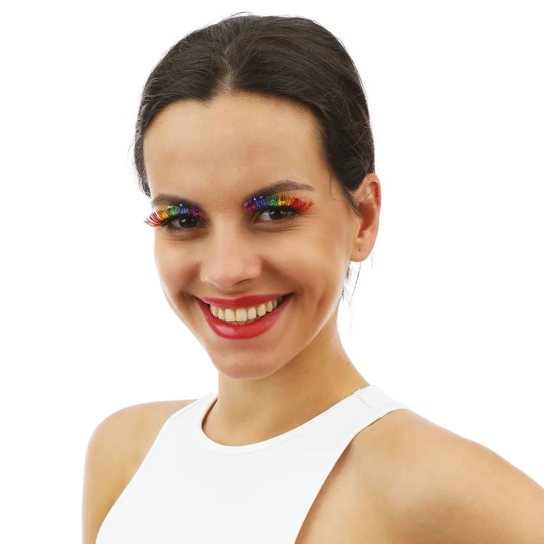 P'tit Clown ciglia finte autoadesive arcobaleno 1 paio senza colla