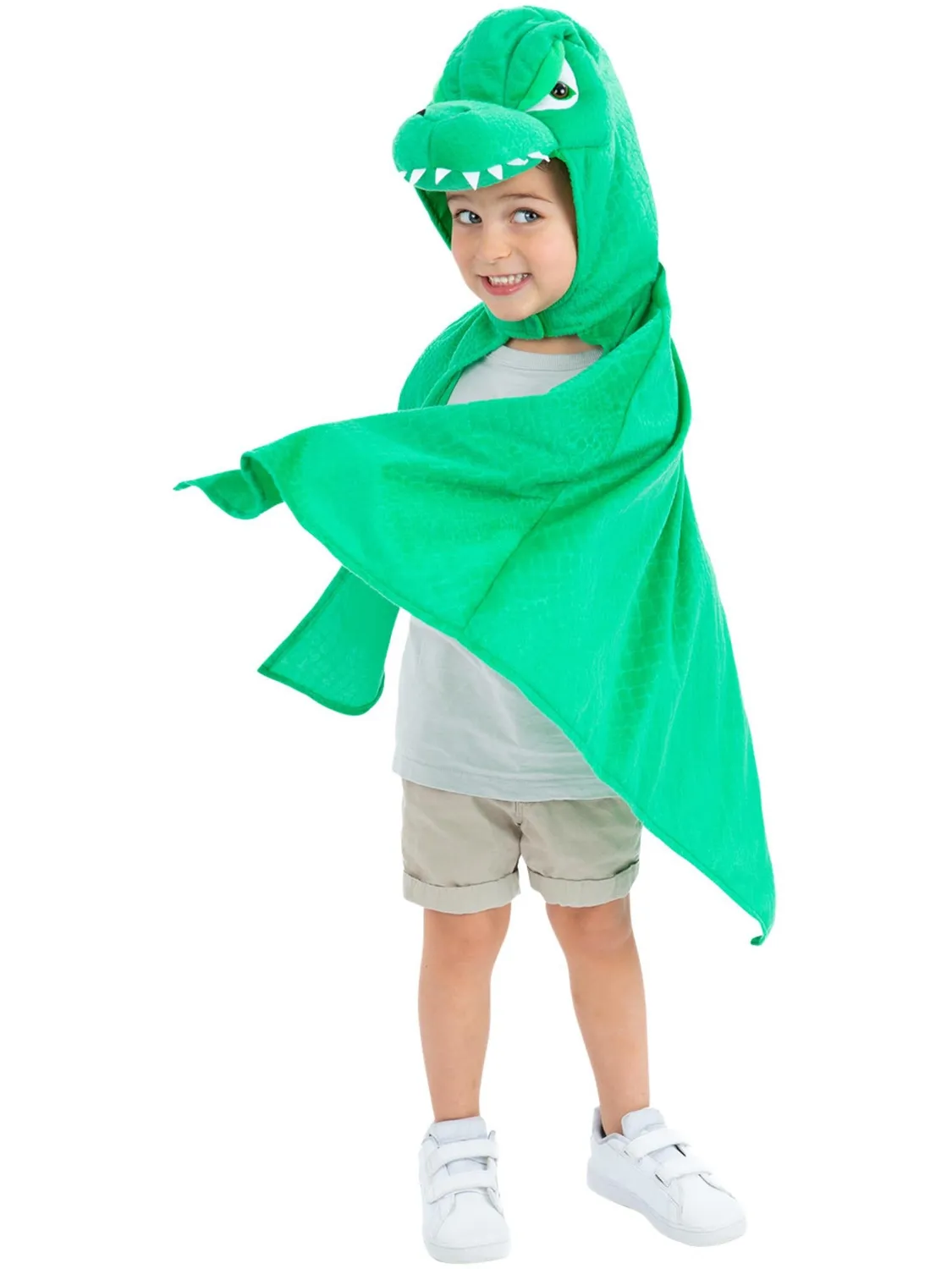 Smiffys Deluxe Dino Cape mantello dinosauro verde 4-7 anni