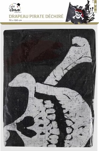 P'tit Clown Bandiera Pirata decorazione 70x100 cm nera