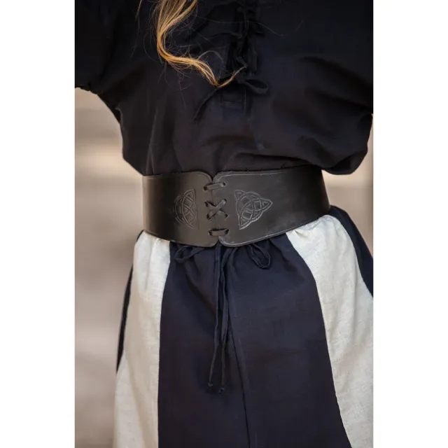 La Bottega di Merlino Cintura Corsetto Alana Nero Cuoio
