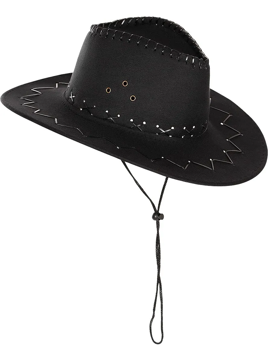 Funidelia Western Cowboy cappello adulto nero