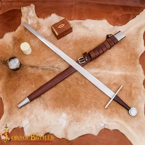 La Bottega di Merlino Spada medievale pomolo rotondo 102 cm