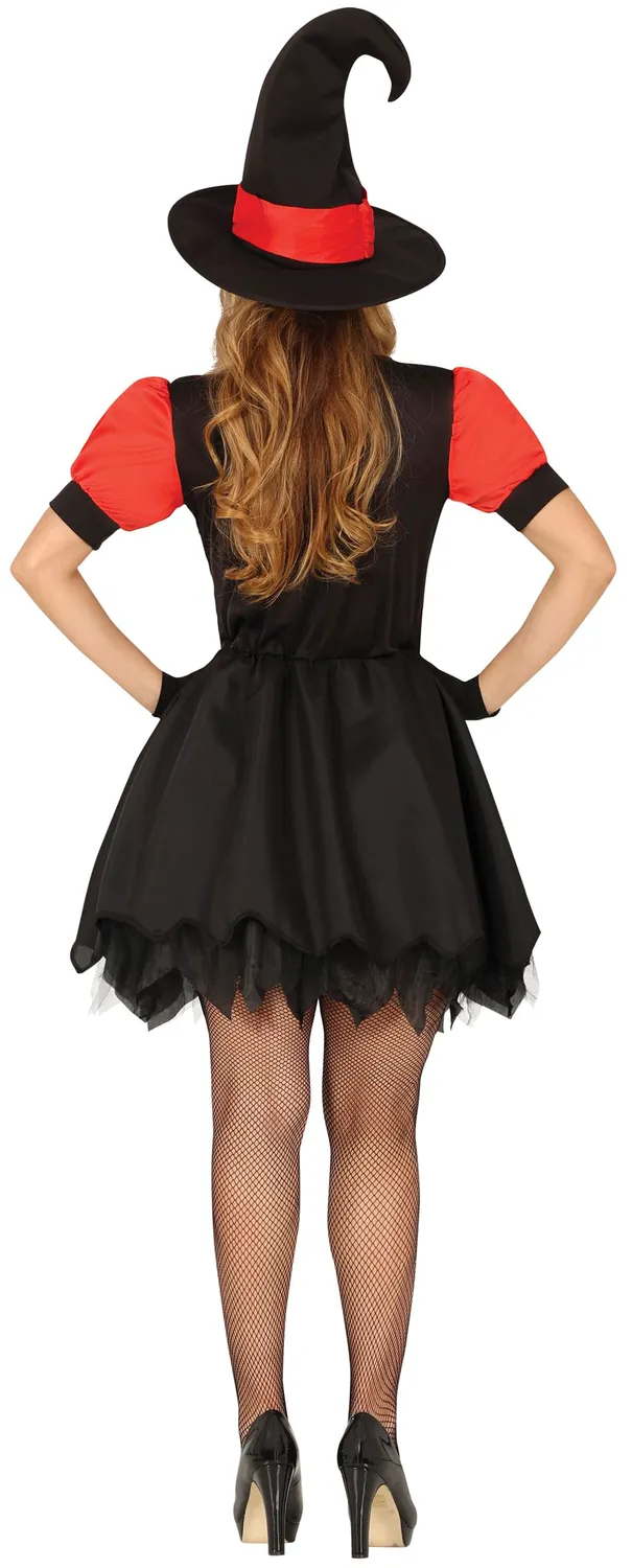 Fiestas Guirca Strega Sexy costume donna rosso nero taglia S