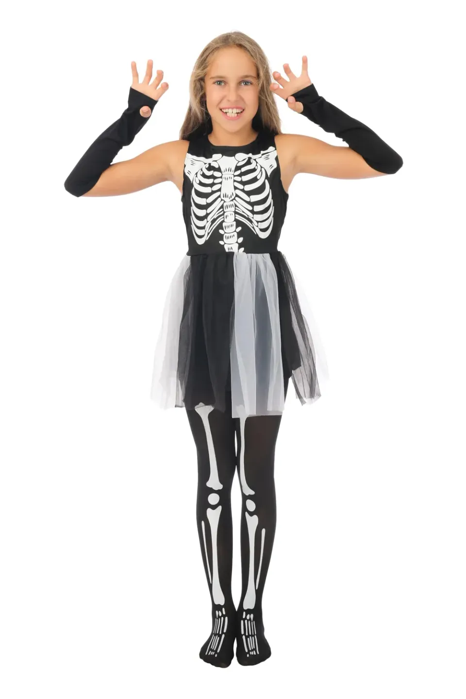 P'tit Clown Scheletro Costume Bambina S Halloween