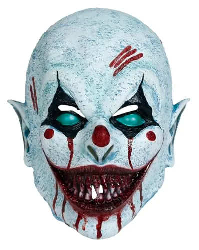 Fiestas Guirca Clown Spaventoso maschera testa intera adulto