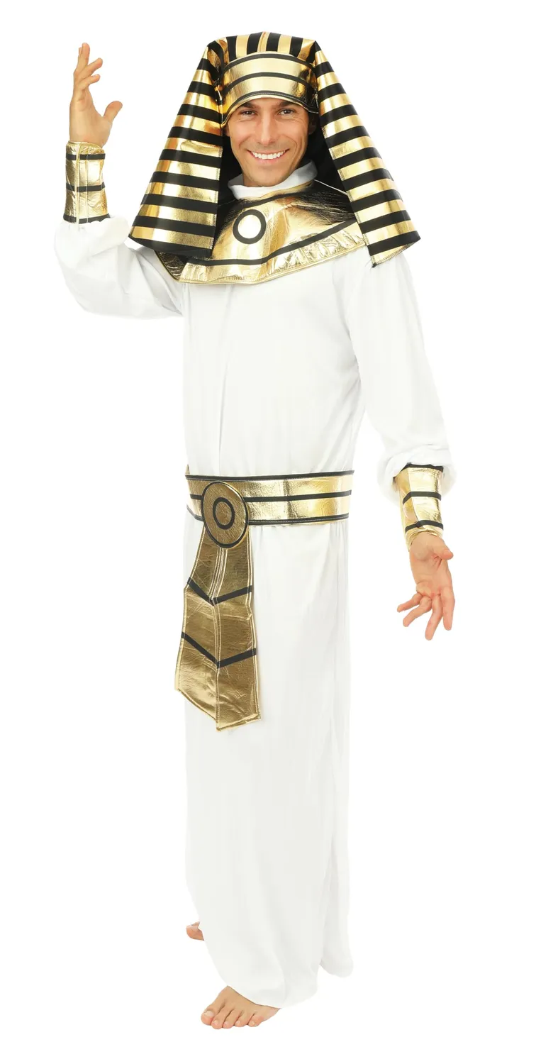 P'tit Clown costume faraone adulto bianco egiziano