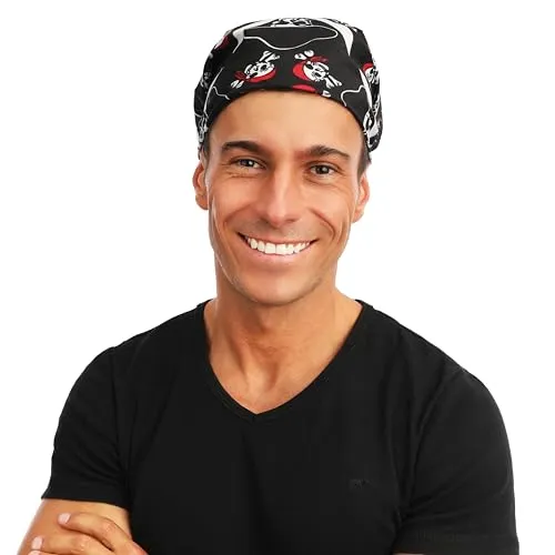 P'tit Clown 19112 Bandana Nera Teschi 50x50 cm Adulto