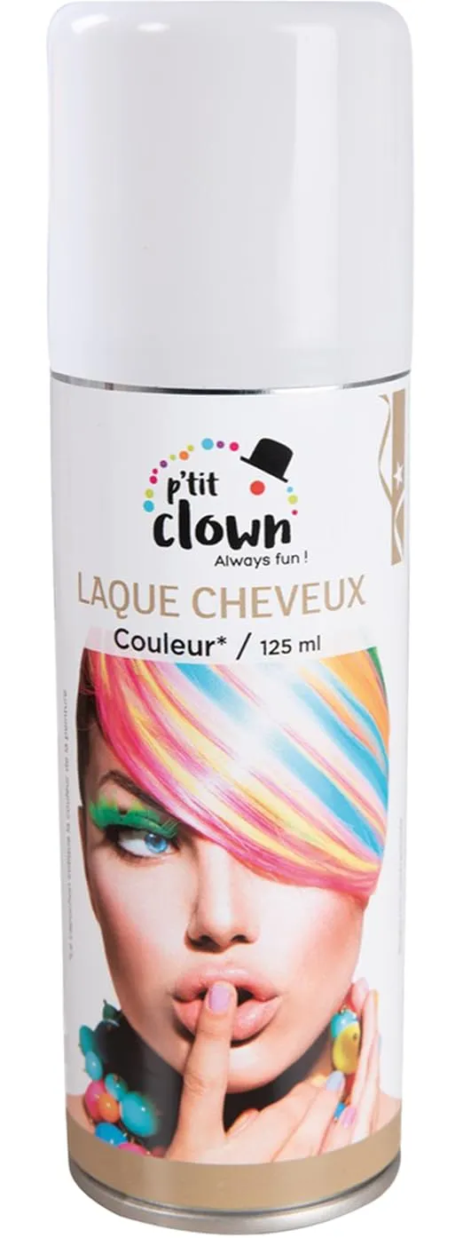 P'tit Clown lacca capelli bianca spray Carnevale