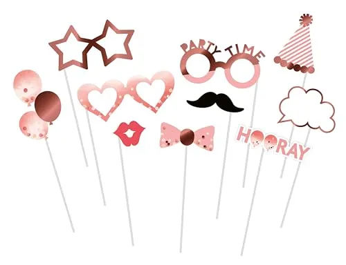 P'tit Clown oro rosa kit photobooth 10 pezzi elegante