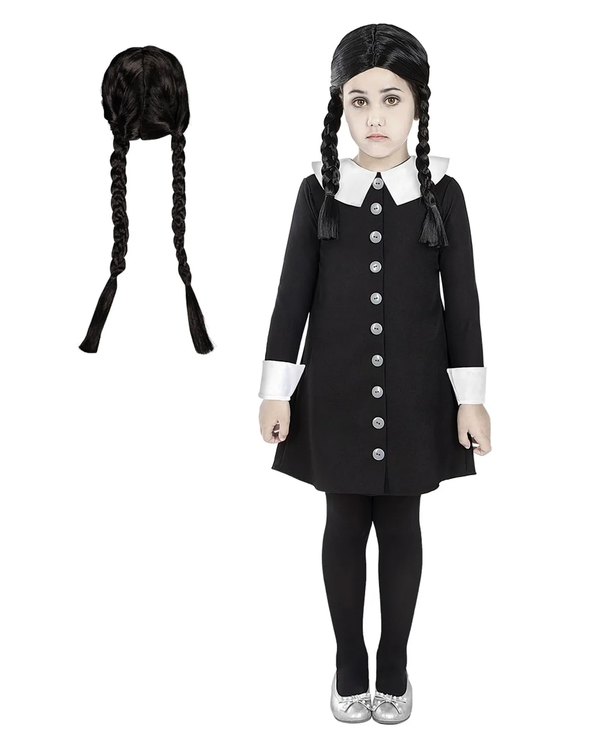 Funidelia Costume Mercoledì Addams Bambina 5-6 Anni
