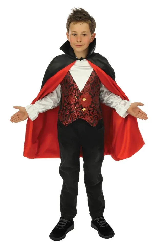 P'tit Clown Costume Vampiro Bambino con Mantello 128-140