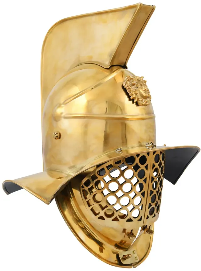 La Bottega di Merlino Pompei elmo gladiatore ottone