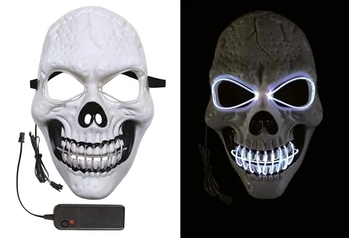 P'tit Clown 15004 maschera scheletro luminosa adulto