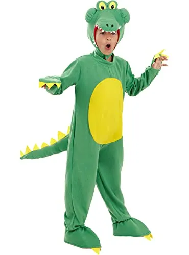 Funidelia Costume da Coccodrillo Bambino Verde 5-6 Anni