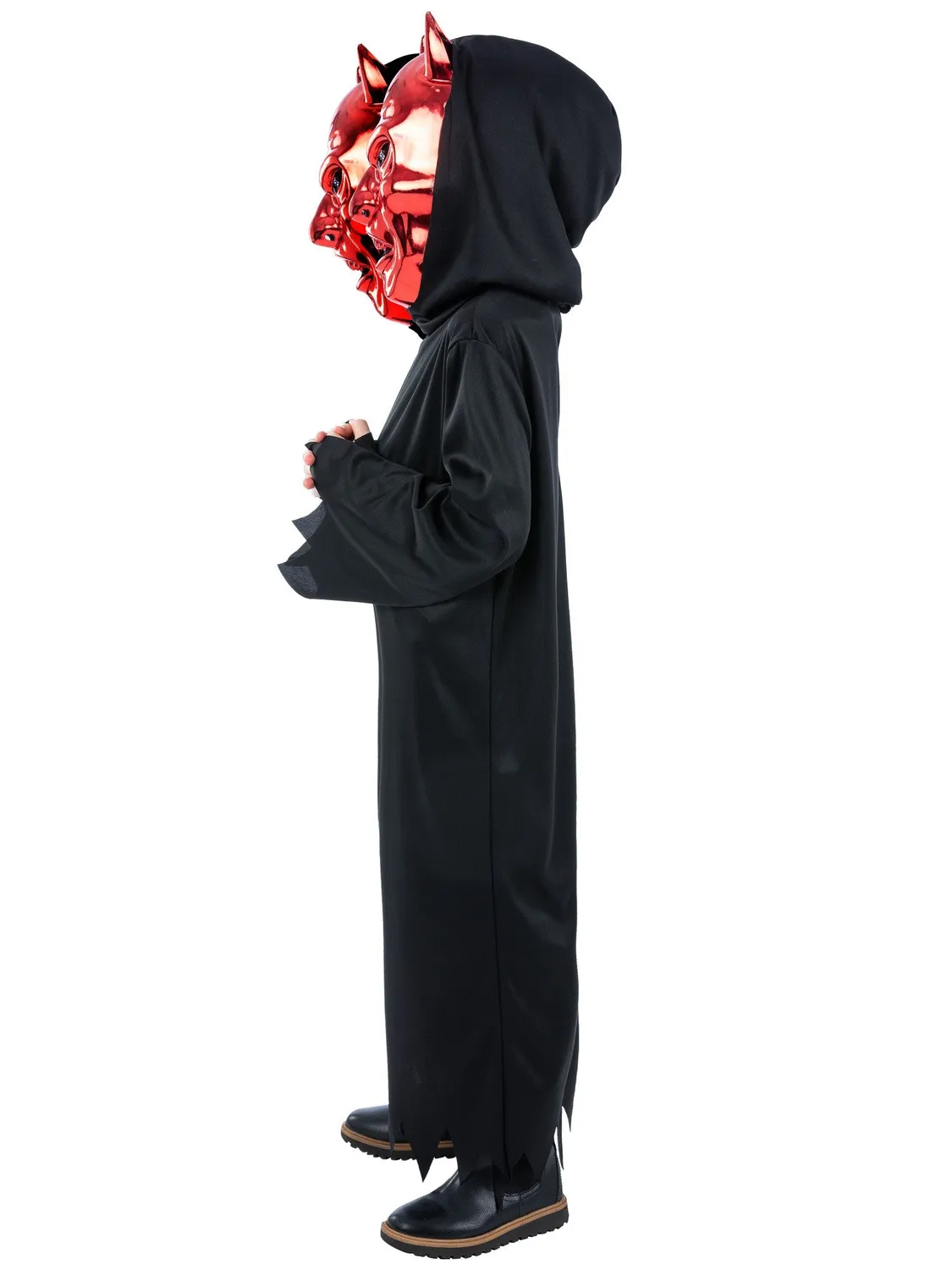 Smiffys 2 Headed Demon Reaper costume diavolo nero L 10-12 anni
