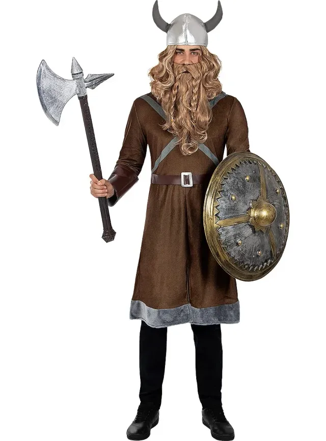 Funidelia Vichingo costume uomo S marrone