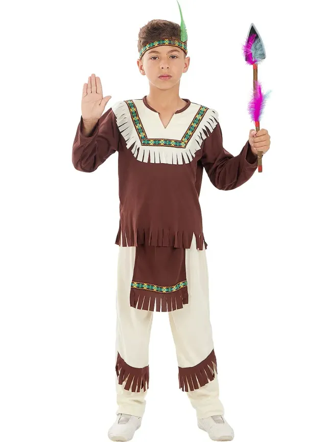Funidelia Nativo costume bambino 3-4 anni marrone