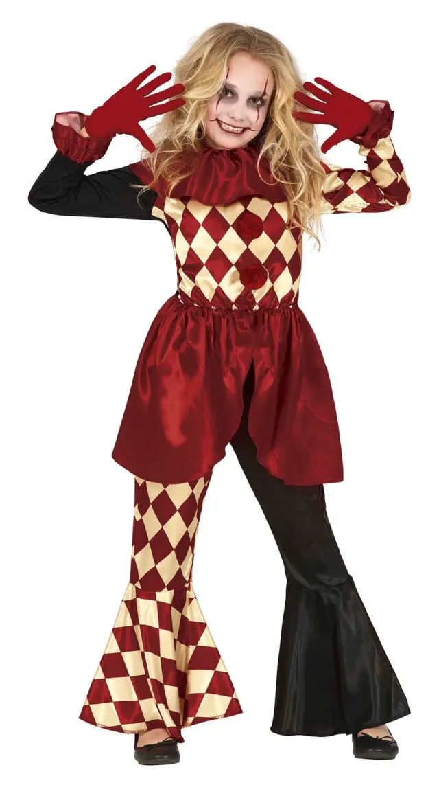 Fiestas Guirca Clown Terrore costume bambina 7-9 anni horror