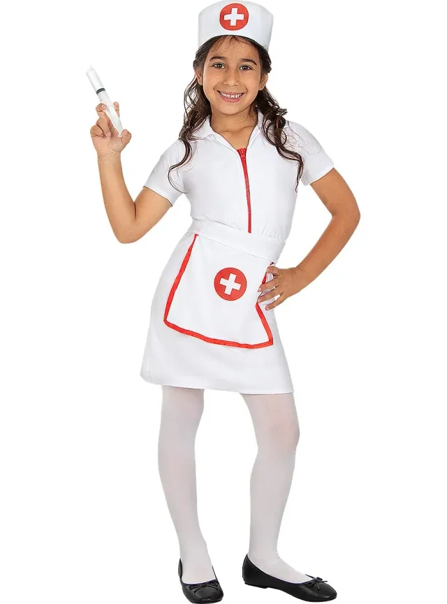 Funidelia Costume infermiera bambina 10-12 anni azzurro
