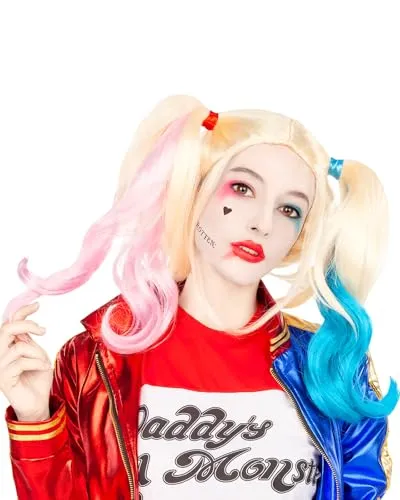 Funidelia Harley Quinn Suicide Squad Parrucca Gialla
