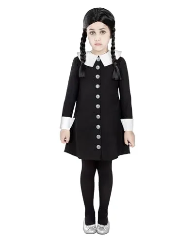 Funidelia Costume Mercoledì Addams Bambina 5-6 Anni
