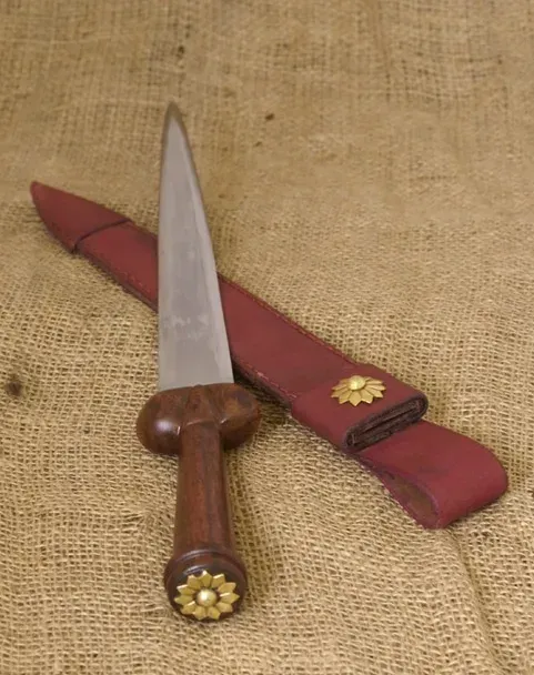 La Bottega di Merlino Daga Medievale con Fodero Cuoio