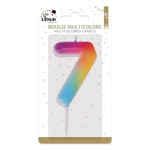 P'tit Clown 23947 candela numero 7 multicolore