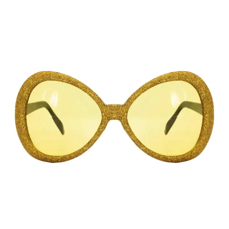 P'tit Clown Occhiali Disco Glitter accessorio oro plastica