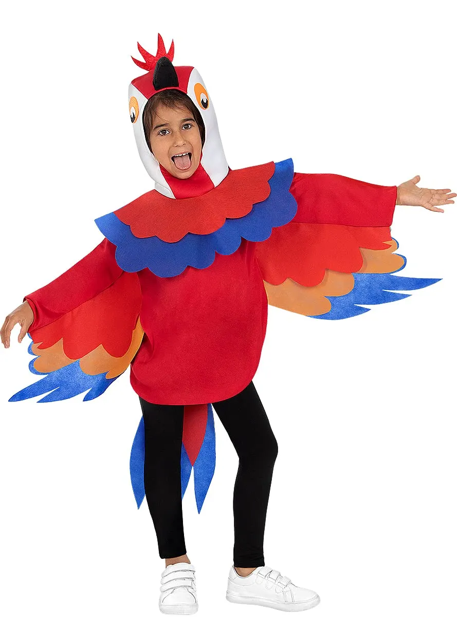 Funidelia Costume Pappagallo bambino rosso 7-9 anni