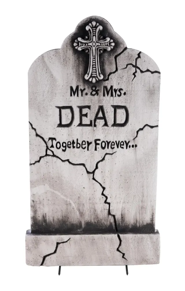 P'tit Clown Mr & Mrs Dead pietra tombale 53 cm polistirolo