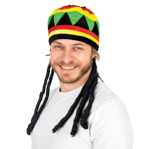 P'tit Clown 14782 berretto rasta velluto dreadlocks multicolore adulto