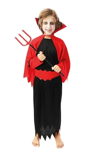P'tit Clown costume diavoletto bambino rosso