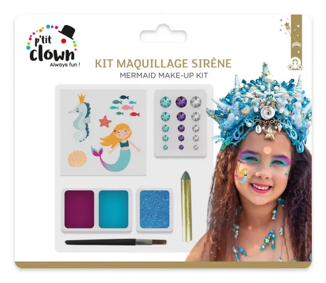 P'tit Clown 23347 Kit Trucco Sirena Rosa Blu