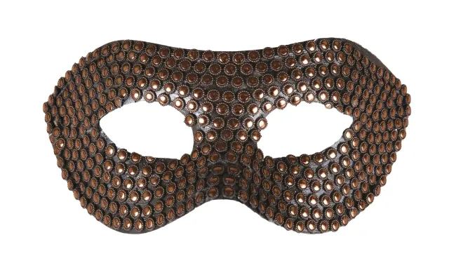 P'tit Clown 23372 maschera veneziana nera con piume