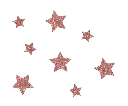 P'tit Clown RE22733 coriandoli stelle rosa oro 50 pezzi