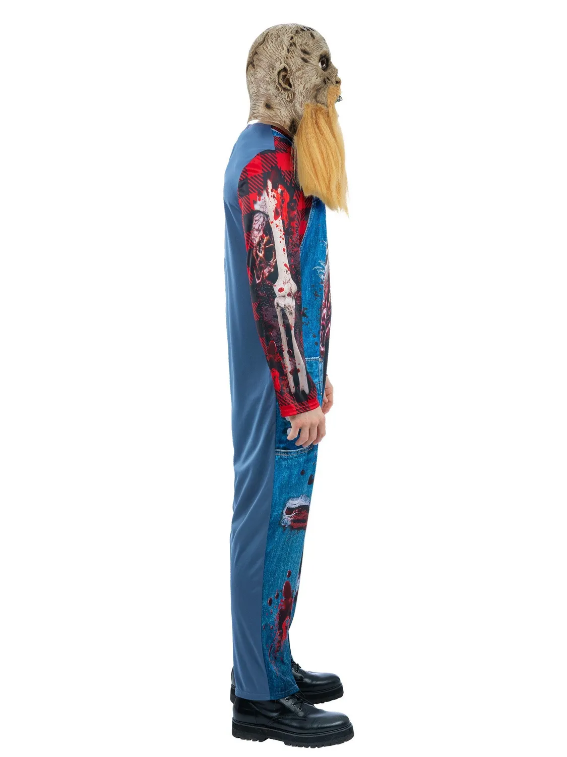 Smiffys Hillbilly Zombie Farmer costume uomo tuta e maschera