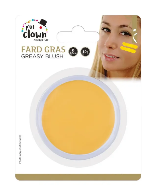 P'tit Clown fard grasso giallo tavolozza rotonda coprente