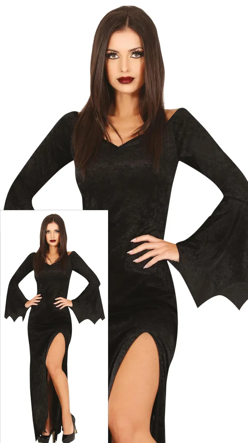 Guirca gotico abito lungo costume donna S nero