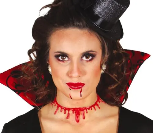 Fiestas Guirca cicatrice collo collana sangue horror
