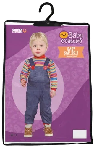 Guirca Bambola Cattiva costume neonato 12-18 mesi righe